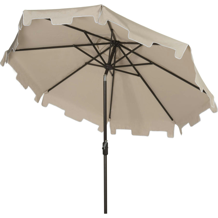 UV-Resistant Zimmerman 9' Crank Push-Button Tilt Umbrella