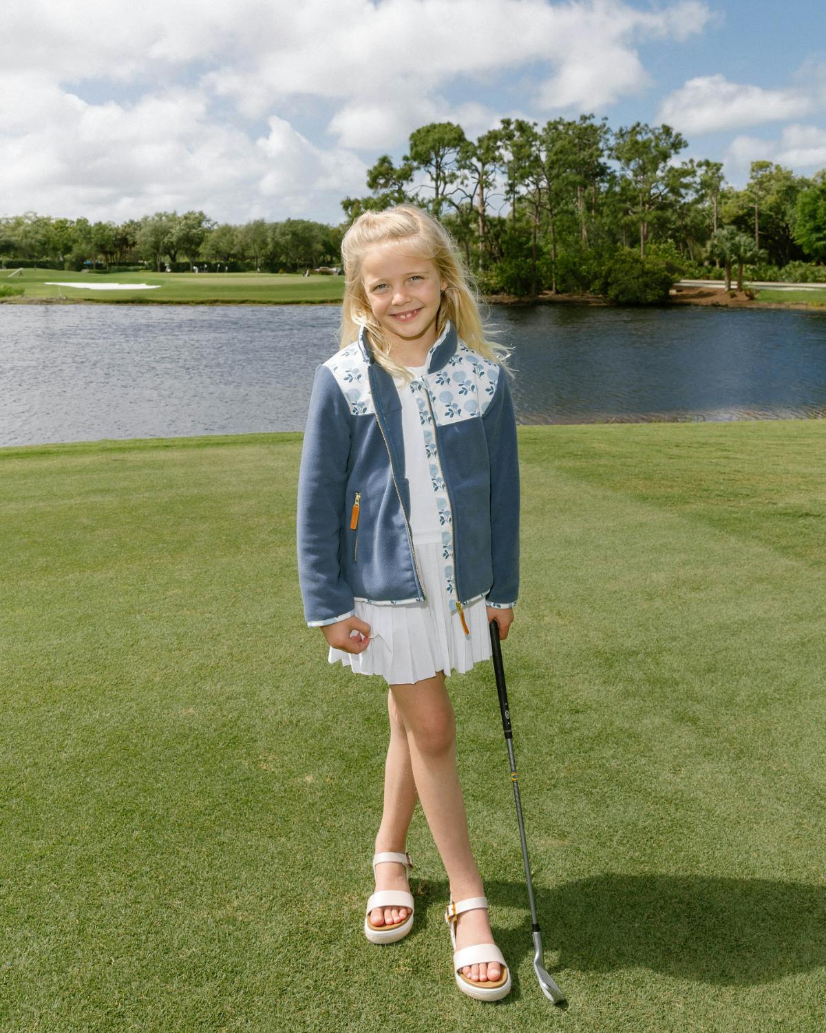 Kids Hydrangea Fleece Jacket