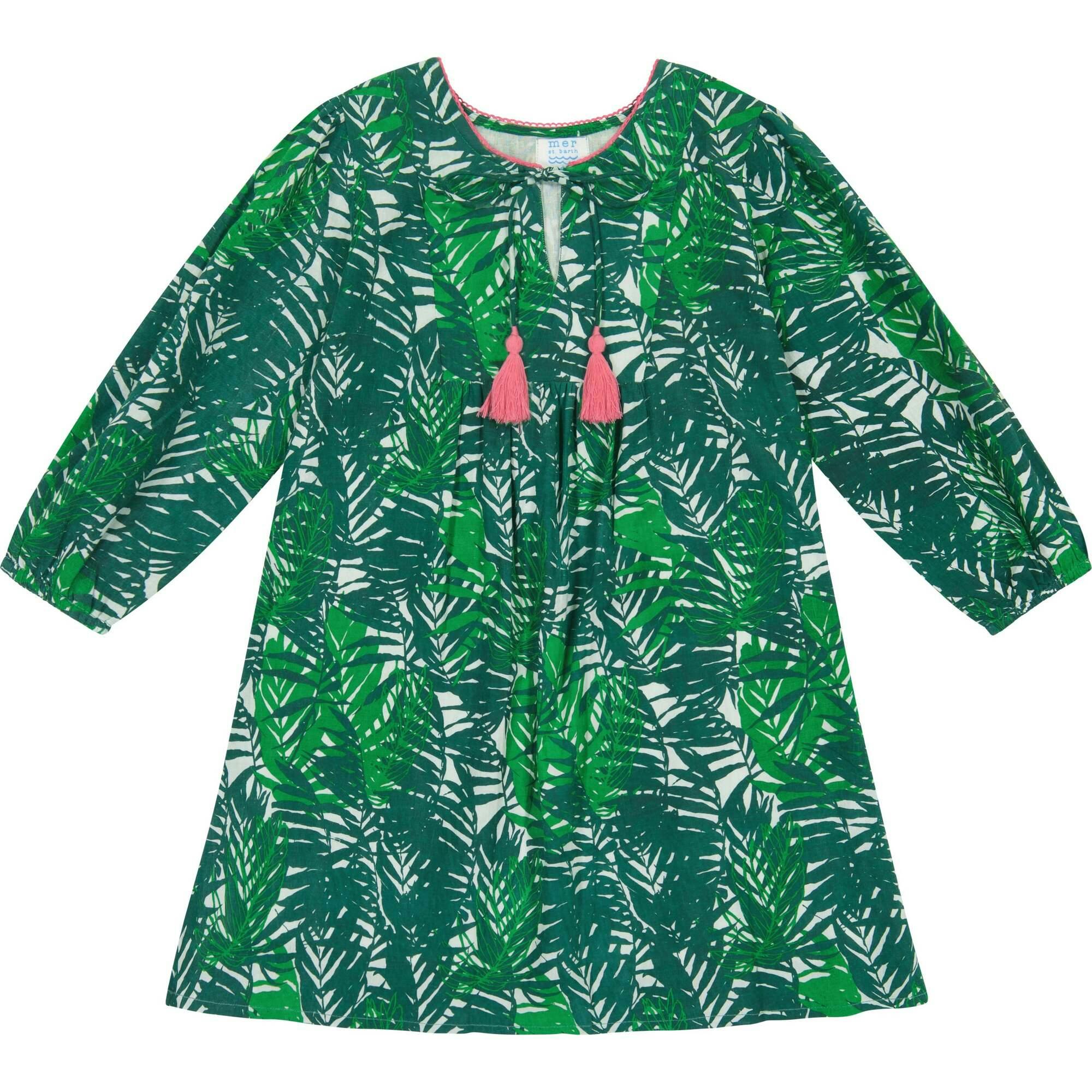 Isabelle Palm Pop-Over Dress, Florals