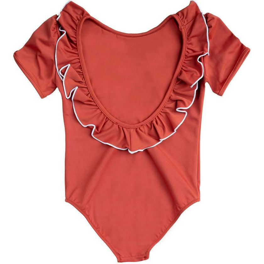 Carlotta Surf Suit Terracotta And Ivory