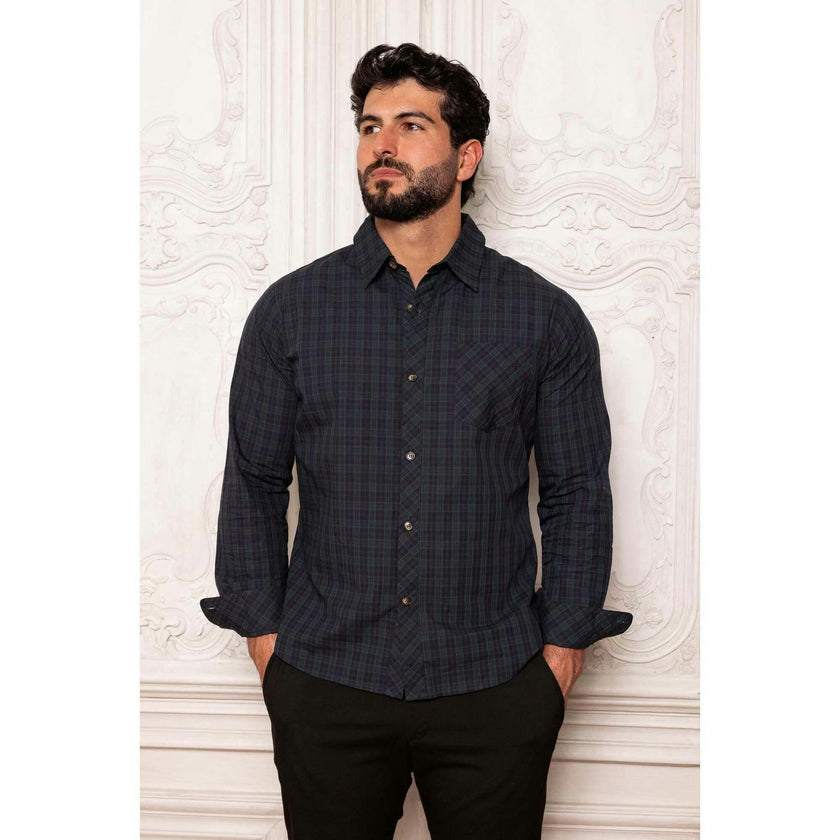Mens John Shirt in Twilight Pine Plaid