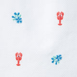 Embroidered Lobster Top, white