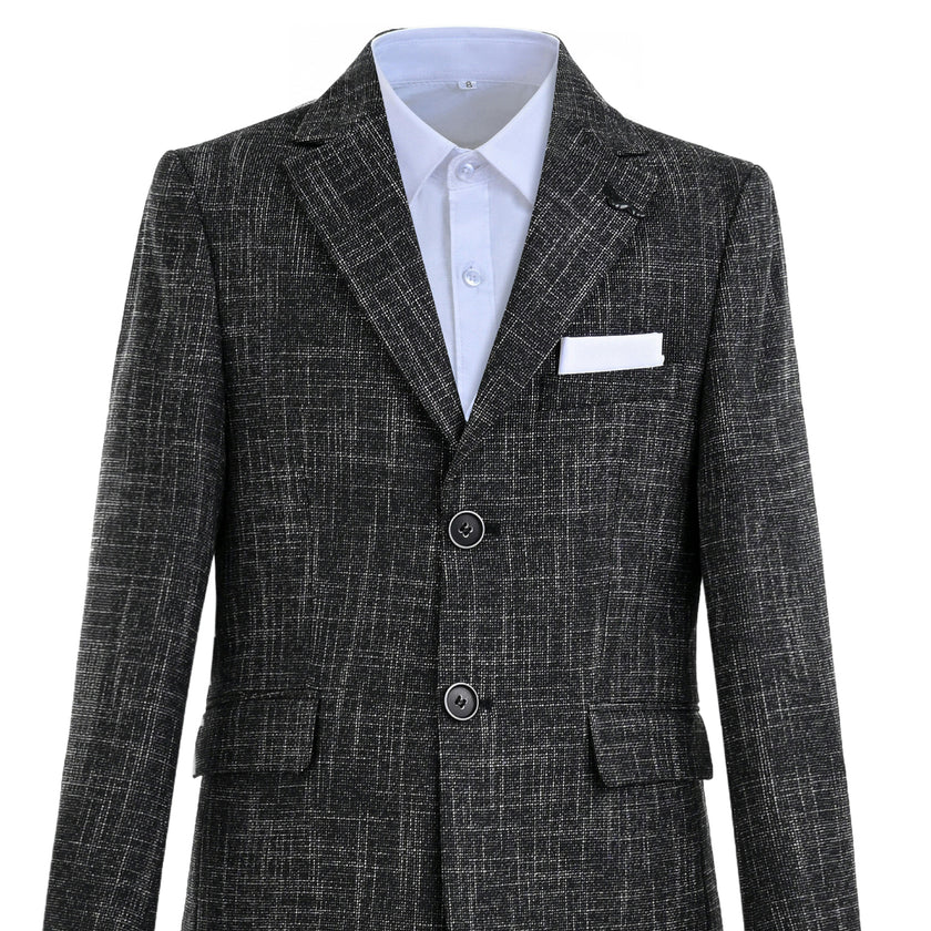 Black Alexander Checked Pattern Blazer Suit Set