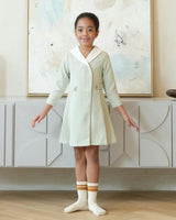 Zelie dress (dusty-sage-green tweed)