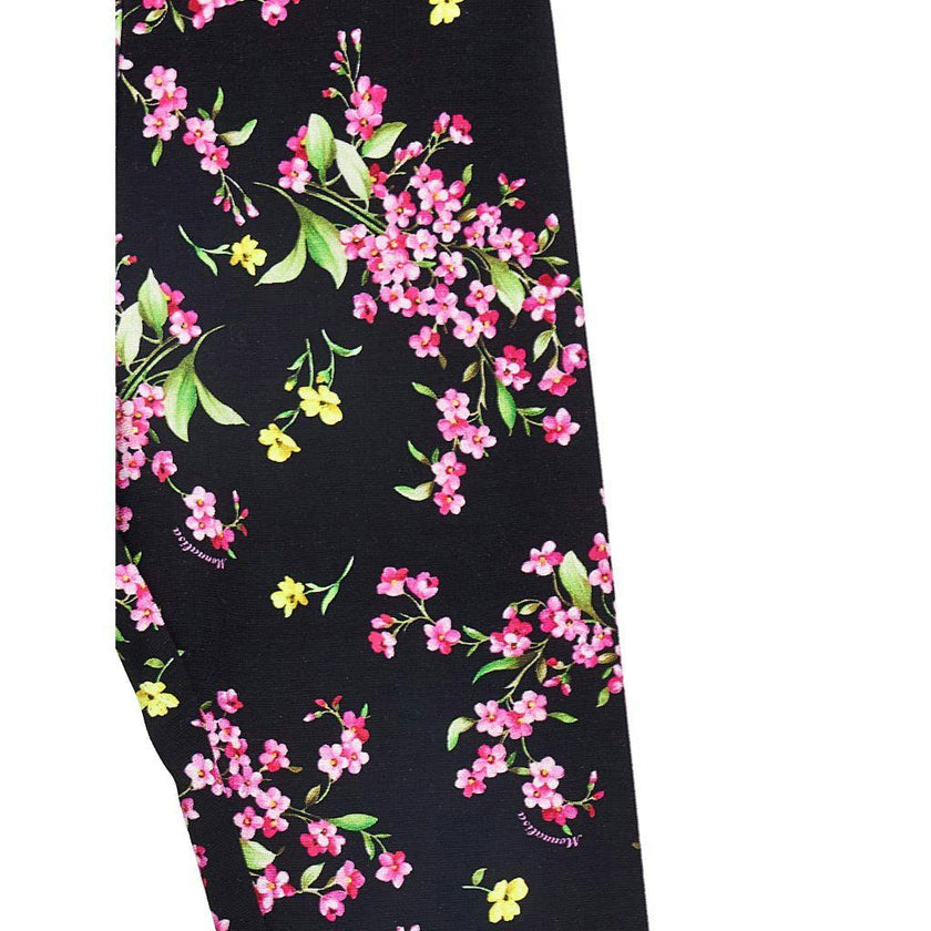 Black Floral Print Leggings