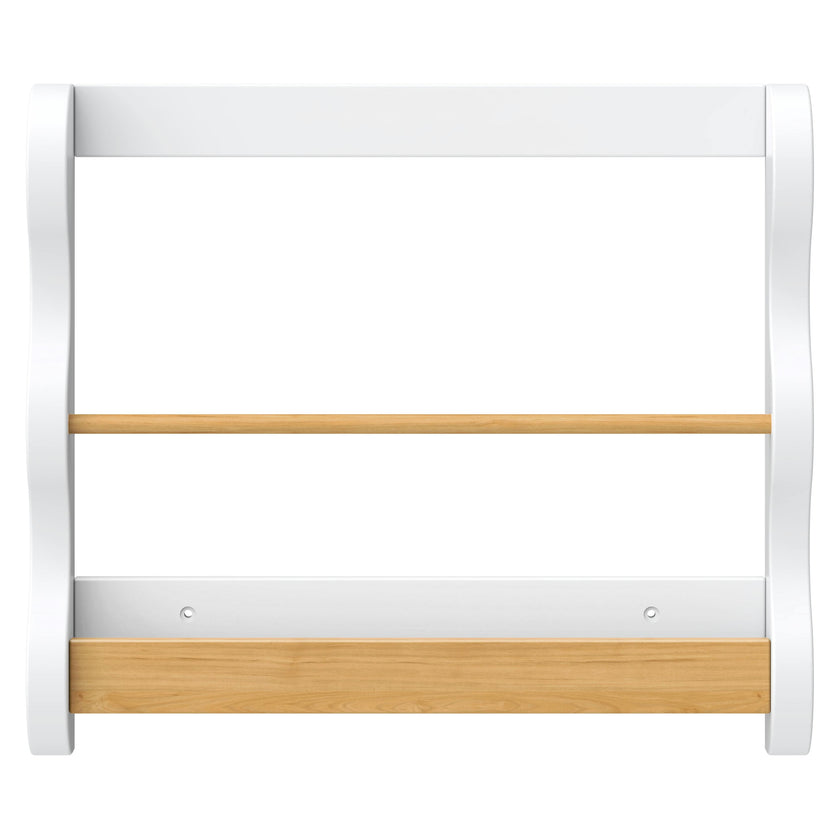 Lido Wave Book Rack in White/Honey