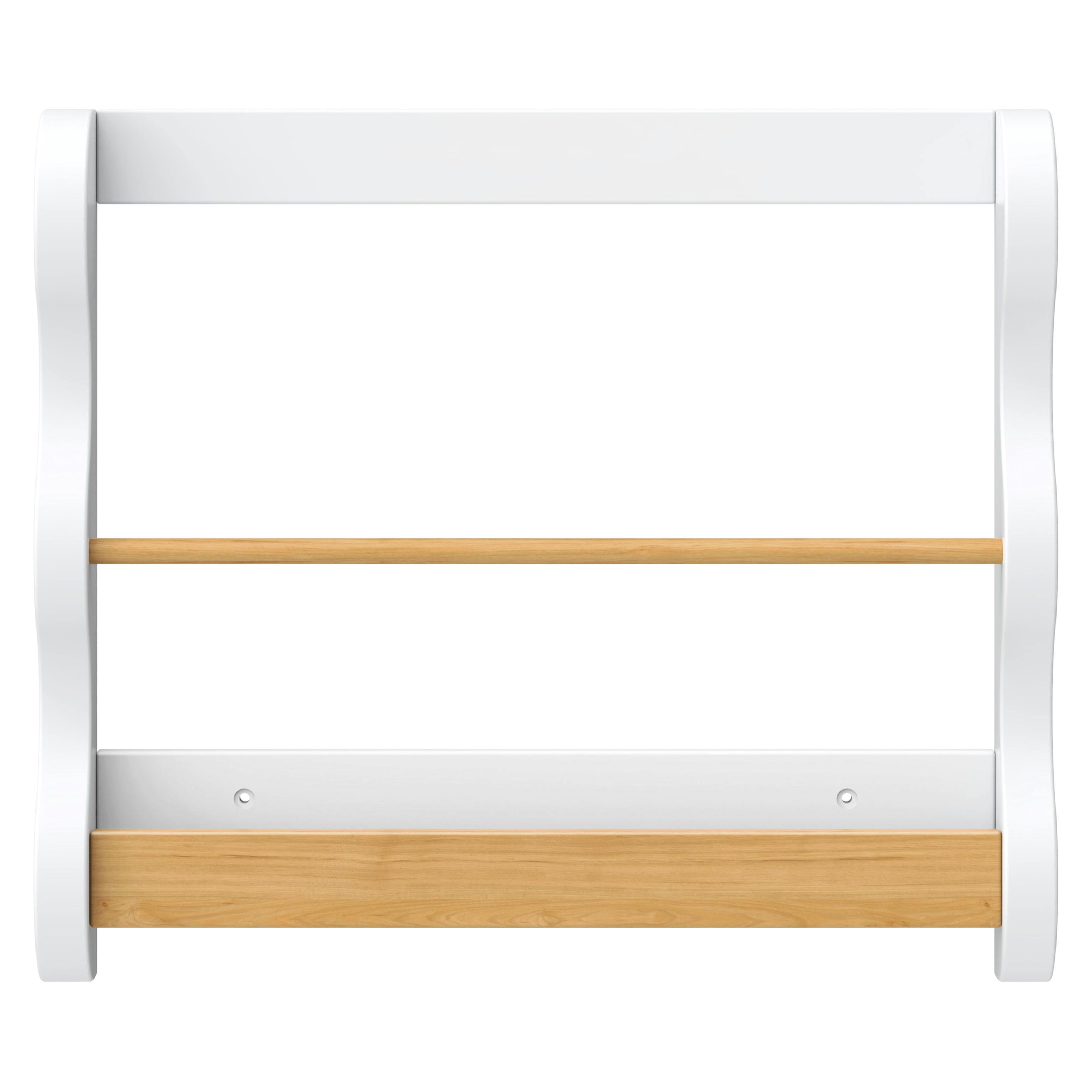 Lido Wave Book Rack in White/Honey