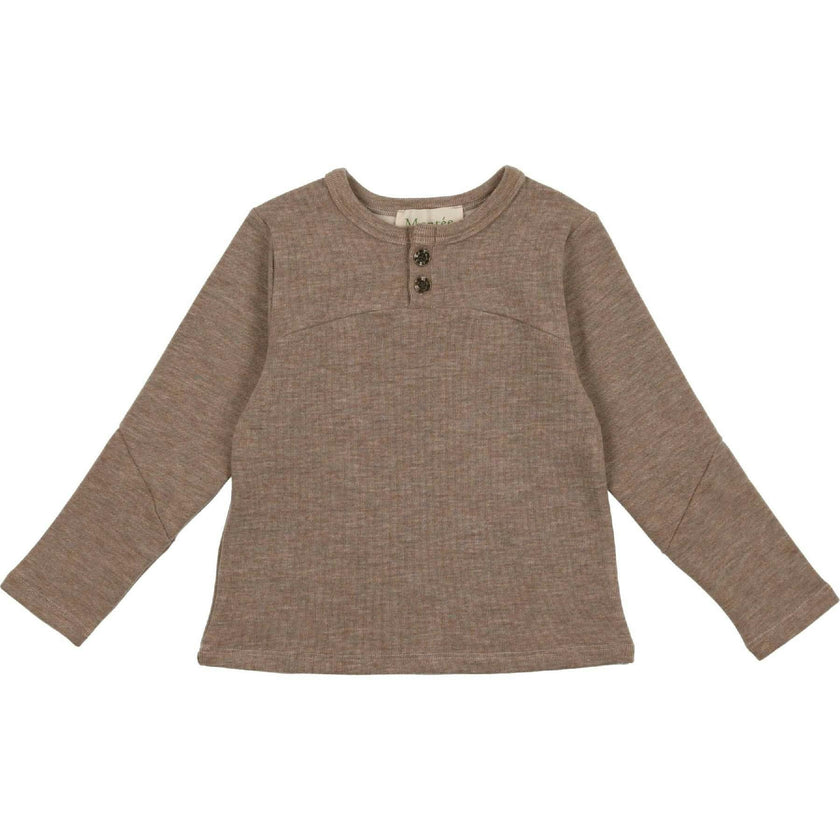 Asymmetrical Long Sleeve Henley Shirt