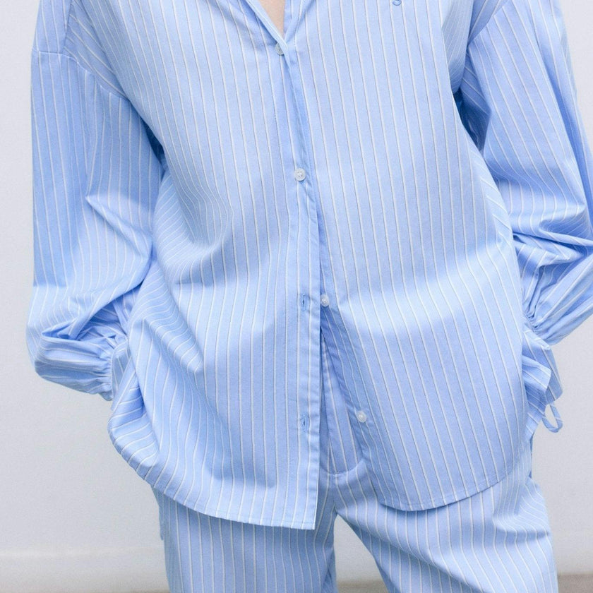 Aura Woman Shirt Vista Blue Stripes