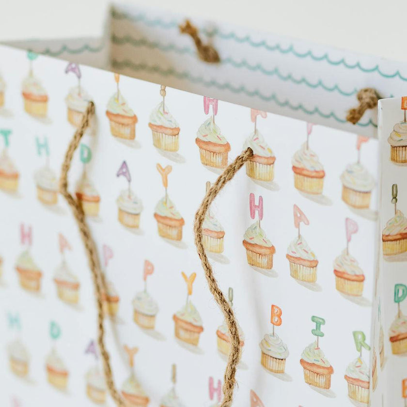 Birthday Cupcakes Gift Bag - Set of 3