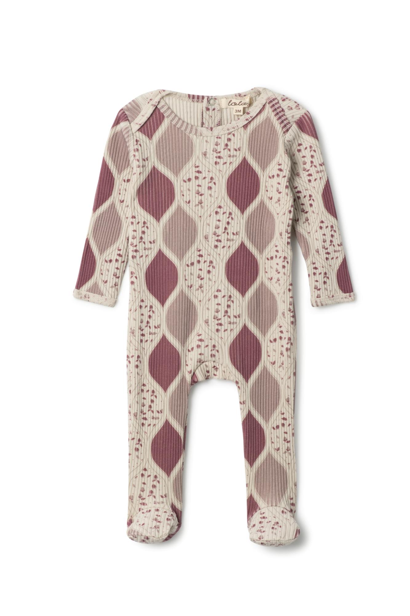 Pattern Print Rib Onesie