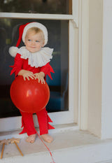 Red Holiday Elf Pajama Costume, Santa Costume