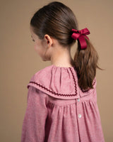 Pierrot Dress Burgundy Minicheck