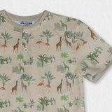 Alfred Boy T-shirt Short Sleeve, Beige Jungle