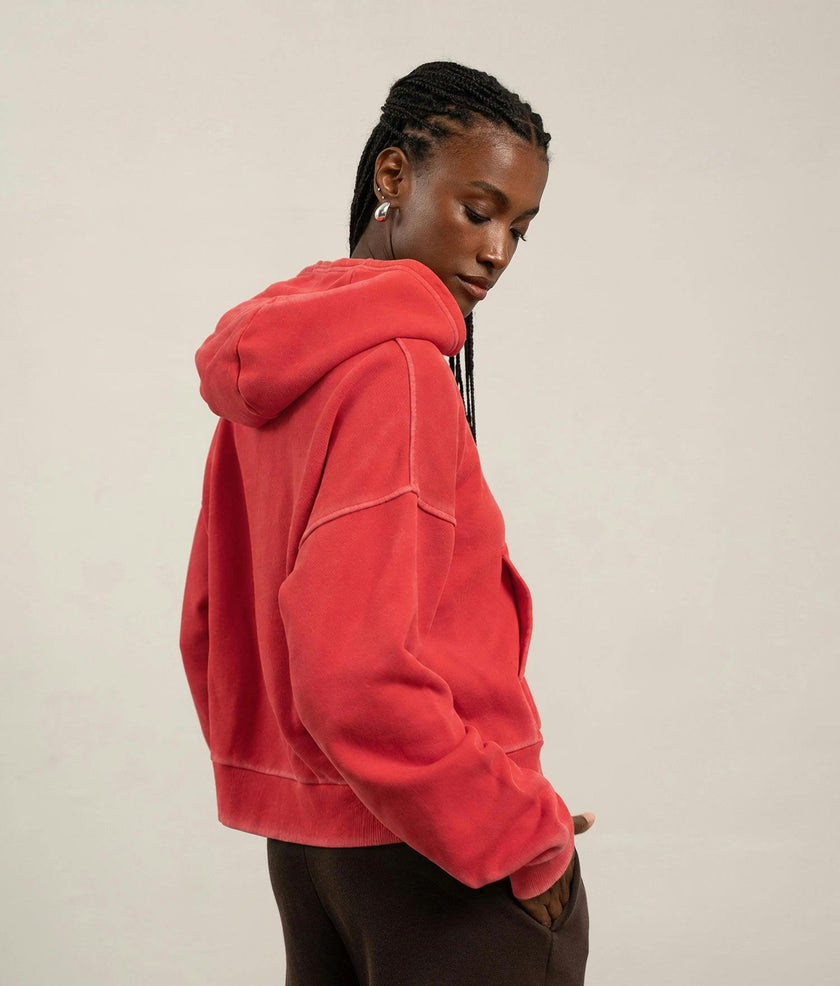 Womens Dream Terry Hoodie - Terry - Vintage Samba Red