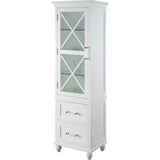 Blue Ridge Wooden Linen Tower Cabinet with Adjustable Shelves