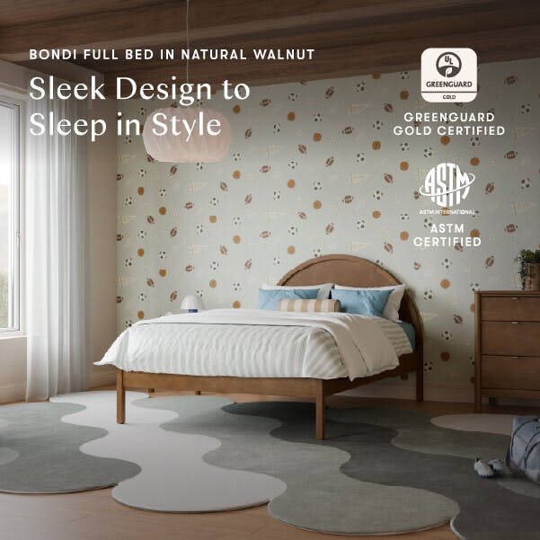 Bondi Full Bed in Natural Walnut