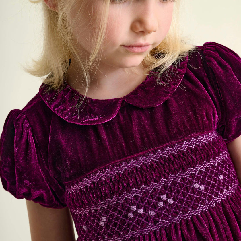 Smocked Girls Party Dress Janey