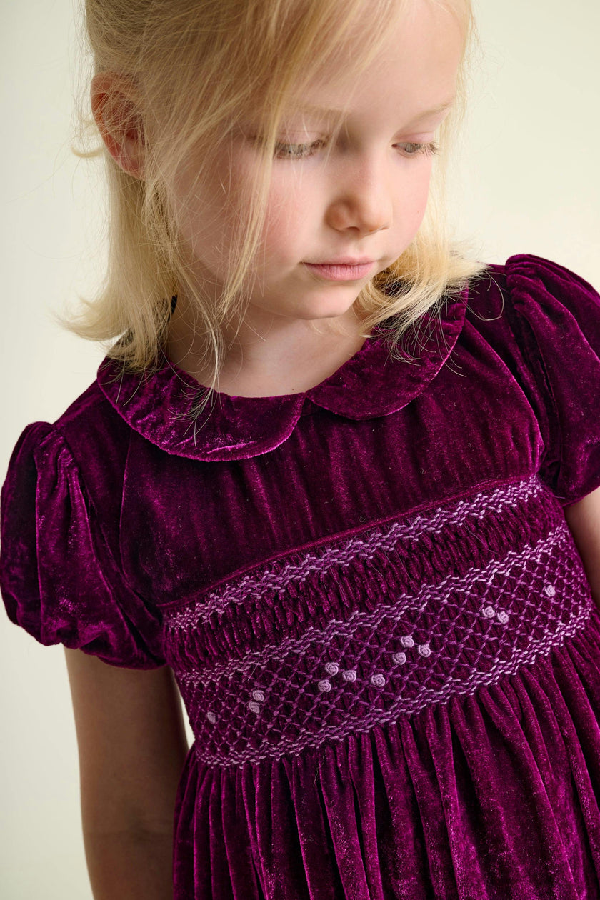 Smocked Girls Party Dress Janey