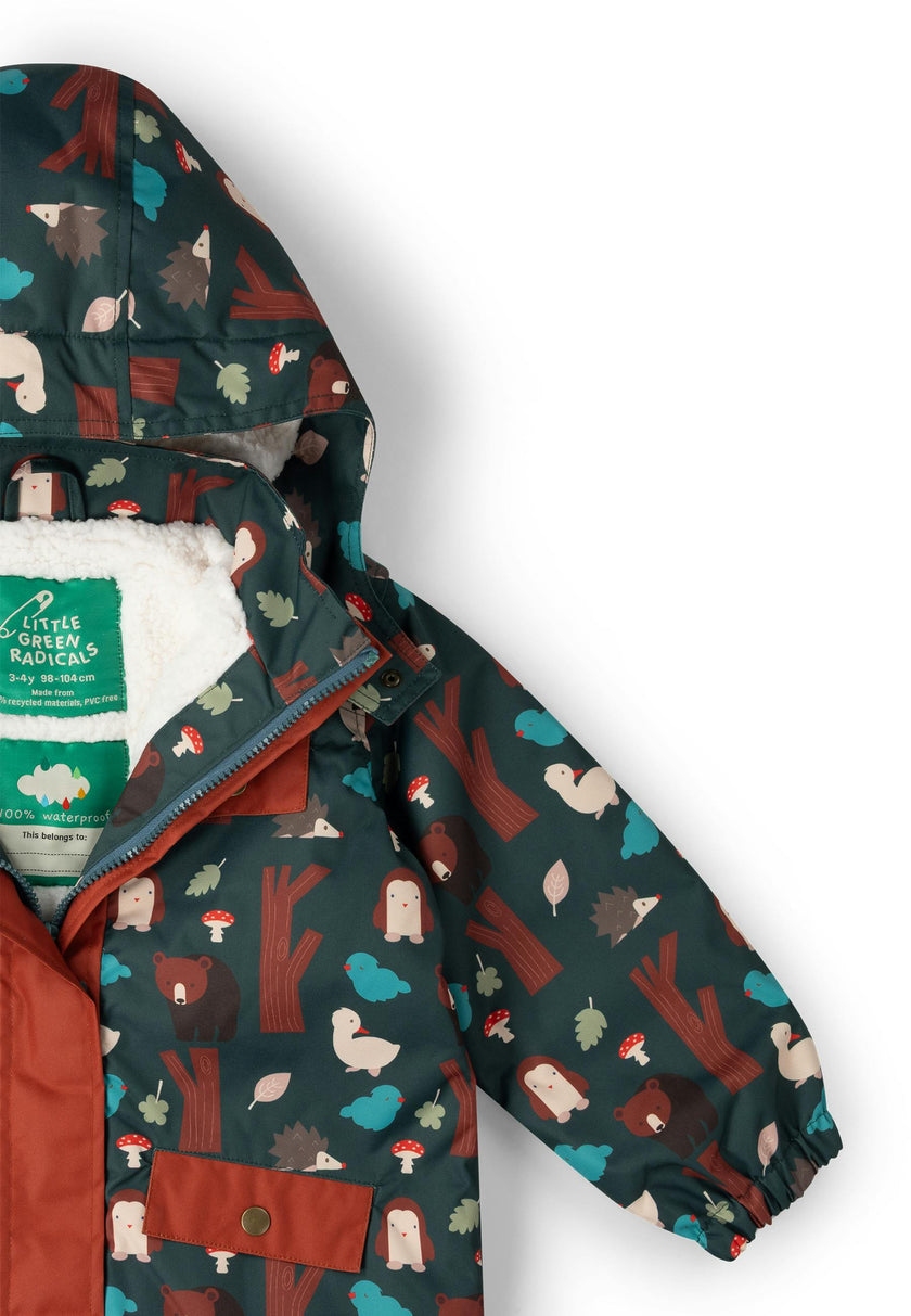 Woodland World Recycled Waterproof Adventure Winter Coat, Green