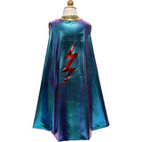 Reversible Blue Lightning Holographic Cape