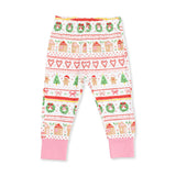 Gingerbread Fair Isle Pink - Long Sleeve Loungewear Set