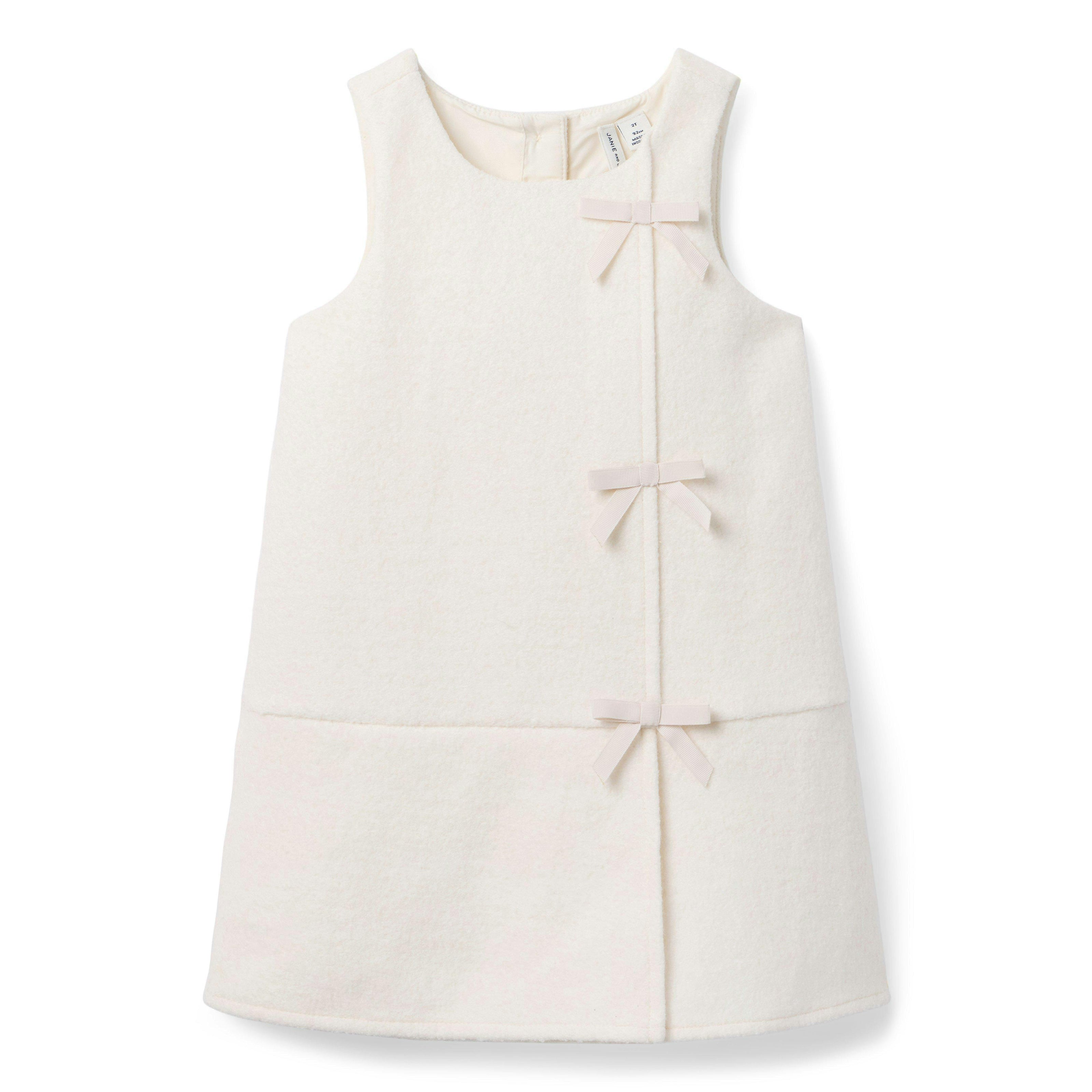 The Sherpa Bow Dress, ivory