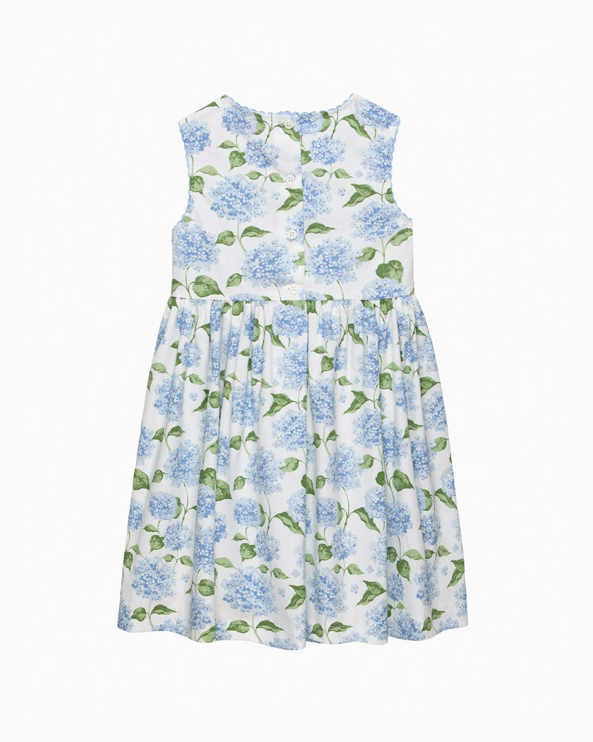Adelina Summer Dress in Pale Blue Hydrangea