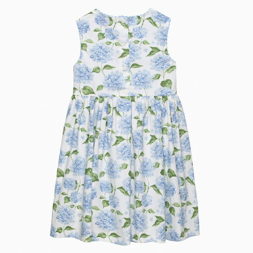 Adelina Summer Dress in Pale Blue Hydrangea