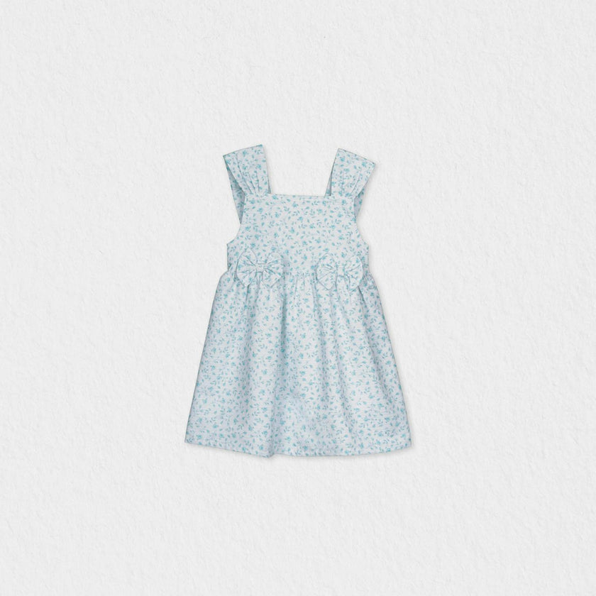 Desiree Baby Dress Sleeveless, Aqua Mini Flower