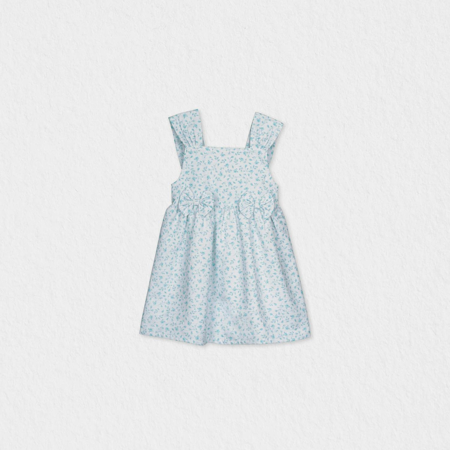 Desiree Baby Dress Sleeveless, Aqua Mini Flower