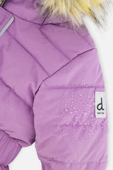Baby Original One Piece Puffy Snowsuit With Removable Mittens And Boots Violet
