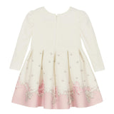 Ivory & Pink Pearl Bow Dress