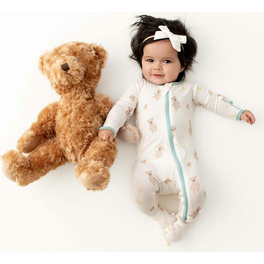 Teddy Bears Zippered Footie