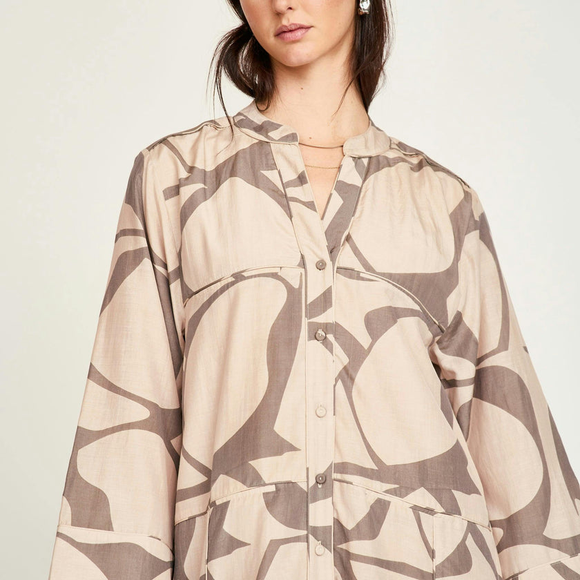 Malmo Dress in Putty Jurassic