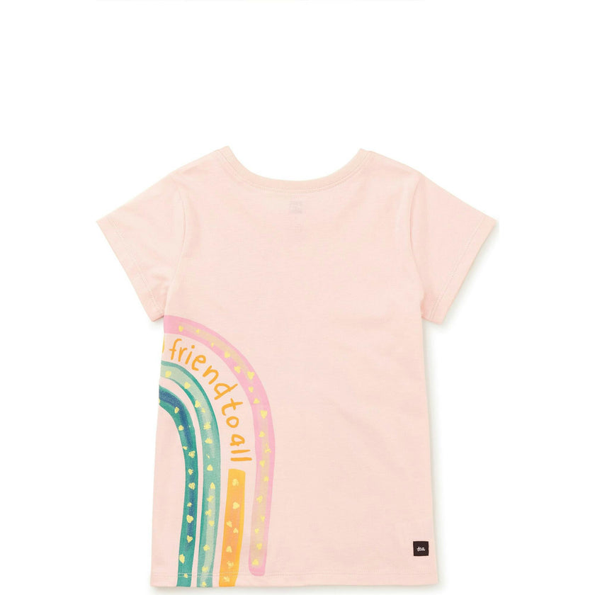 Rainbow Graphic Tee, Pink
