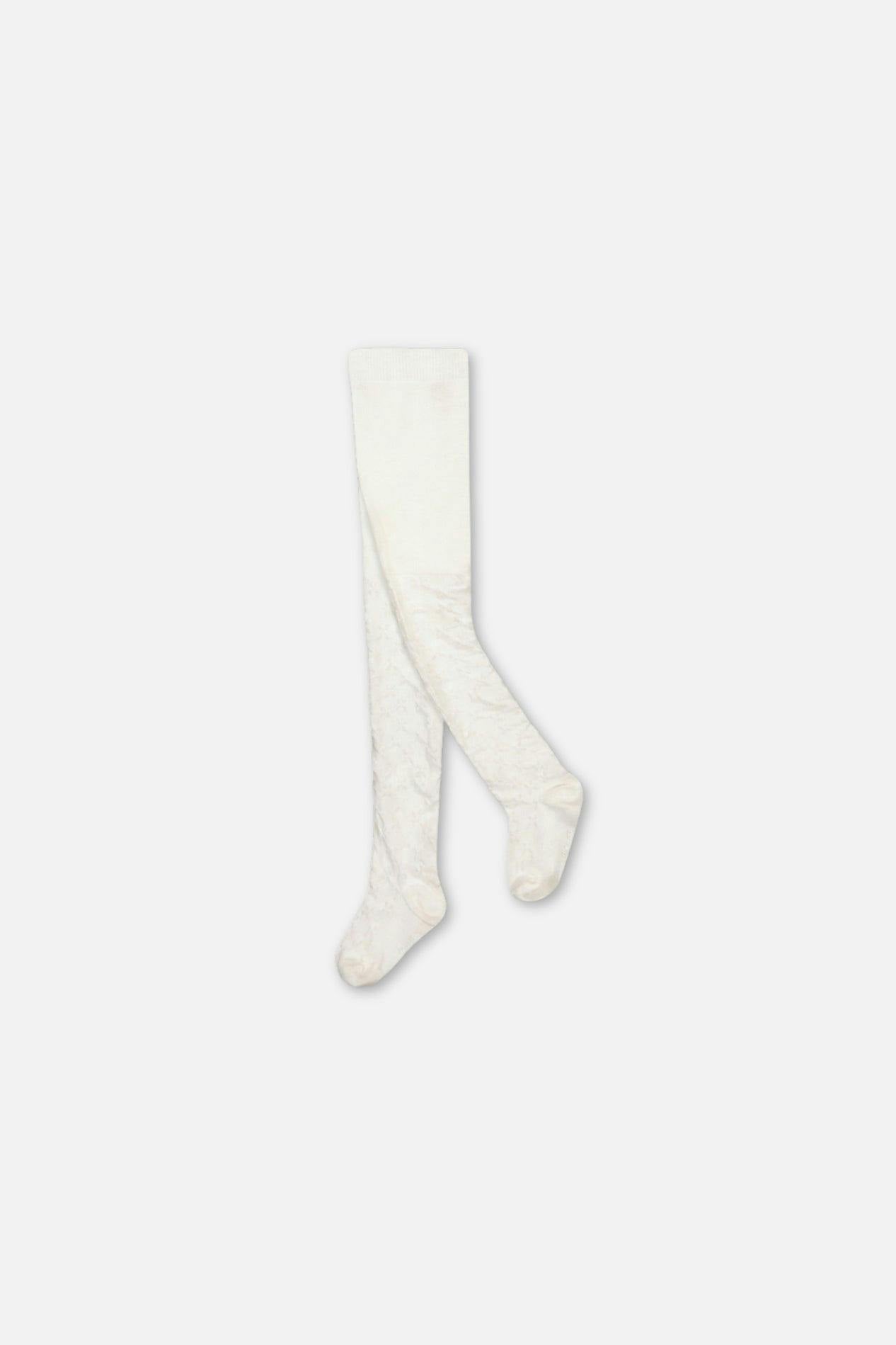 Baby Knit Textured Tights Off-White