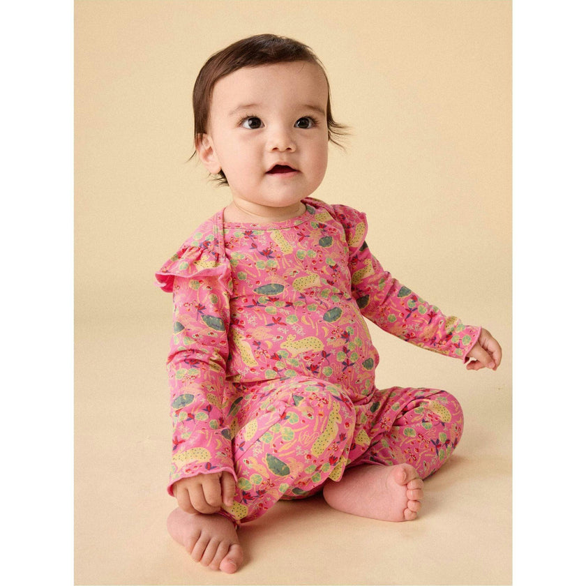 Ruffle Shoulder Baby Romper