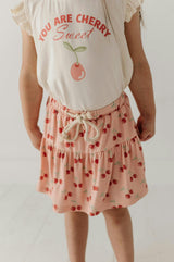 Girl's Skort in Cherries