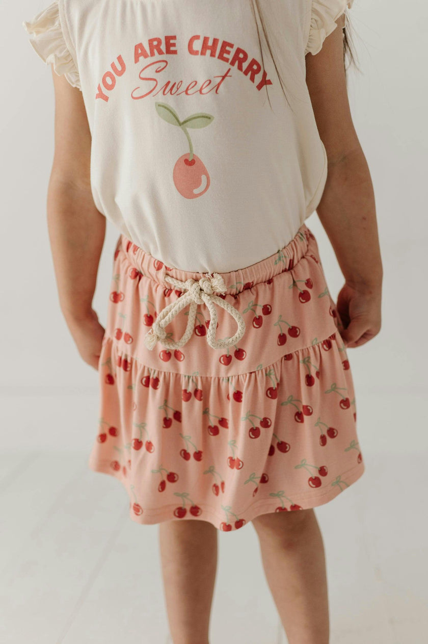 Girl's Skort in Cherries
