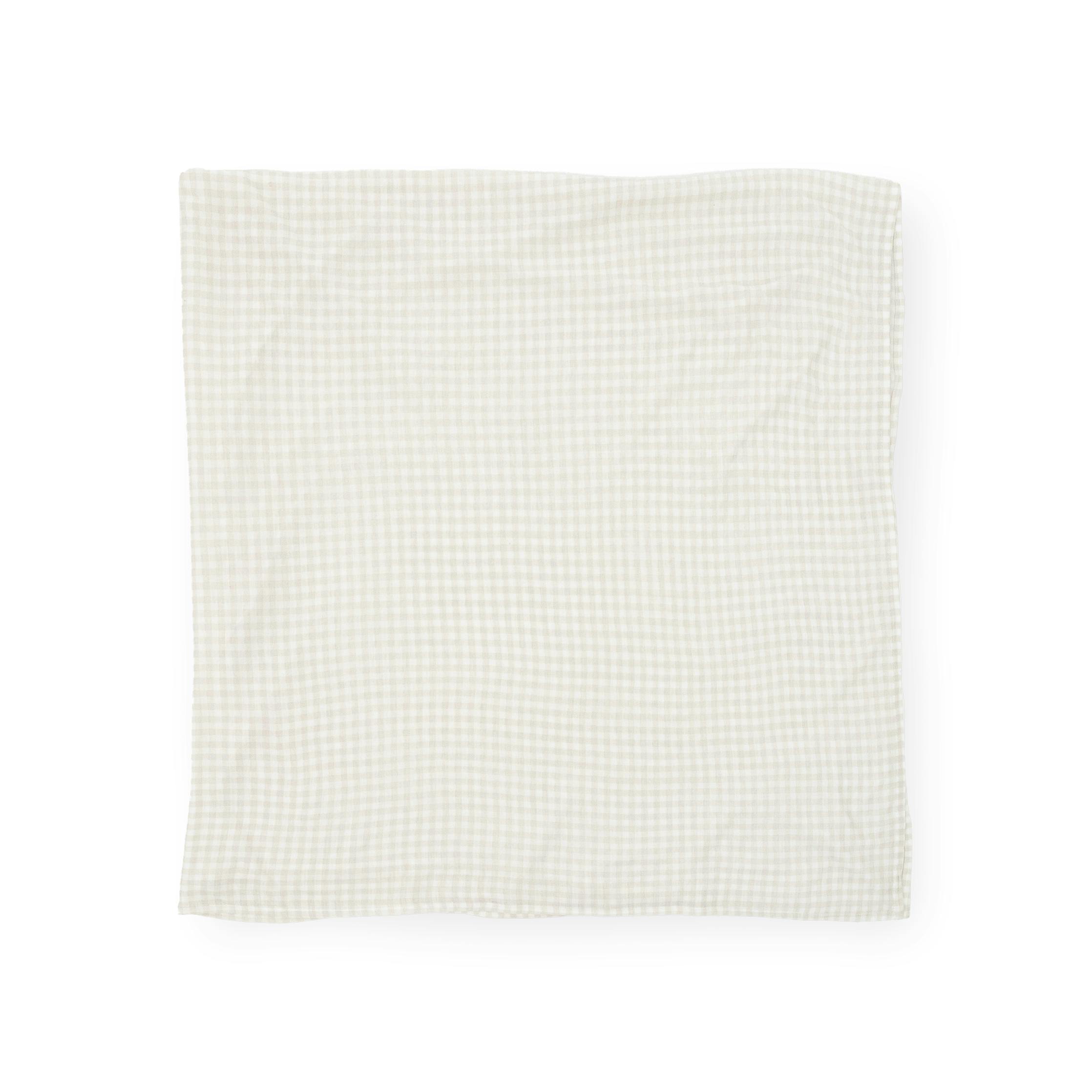 Stretch Knit Swaddle Blanket - Tan Gingham