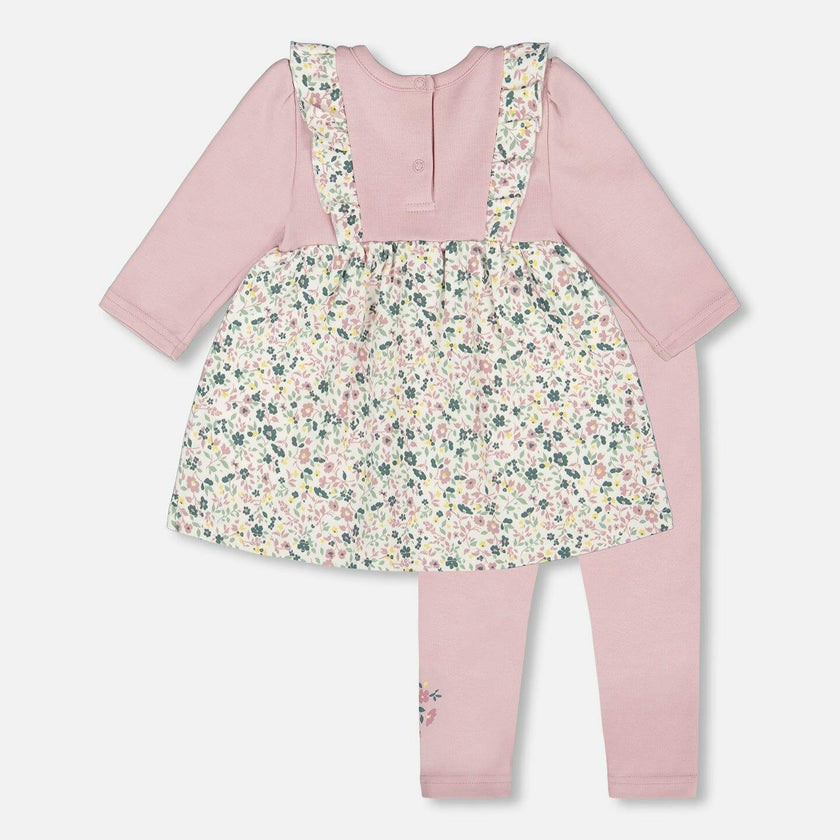 Organic Cotton Bi-Material Tunic and Leggings Set