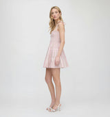 The Ribbon Charlotte Nap Dress - Pink Floral Dot Stripe