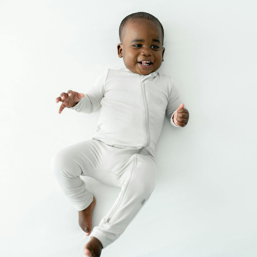 Zippered Romper in Oat