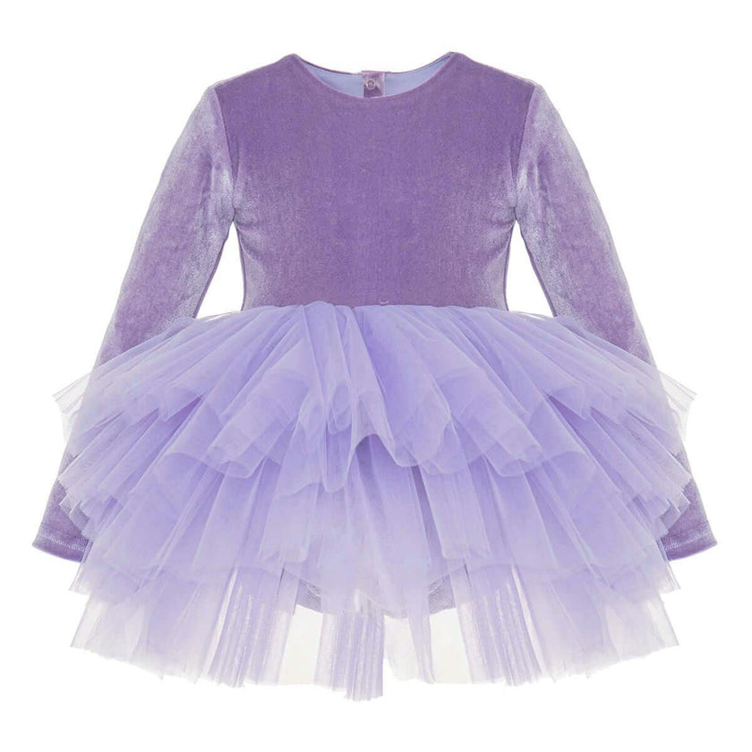 Lilac Velvet Tutu Dress