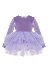Lilac Velvet Tutu Dress