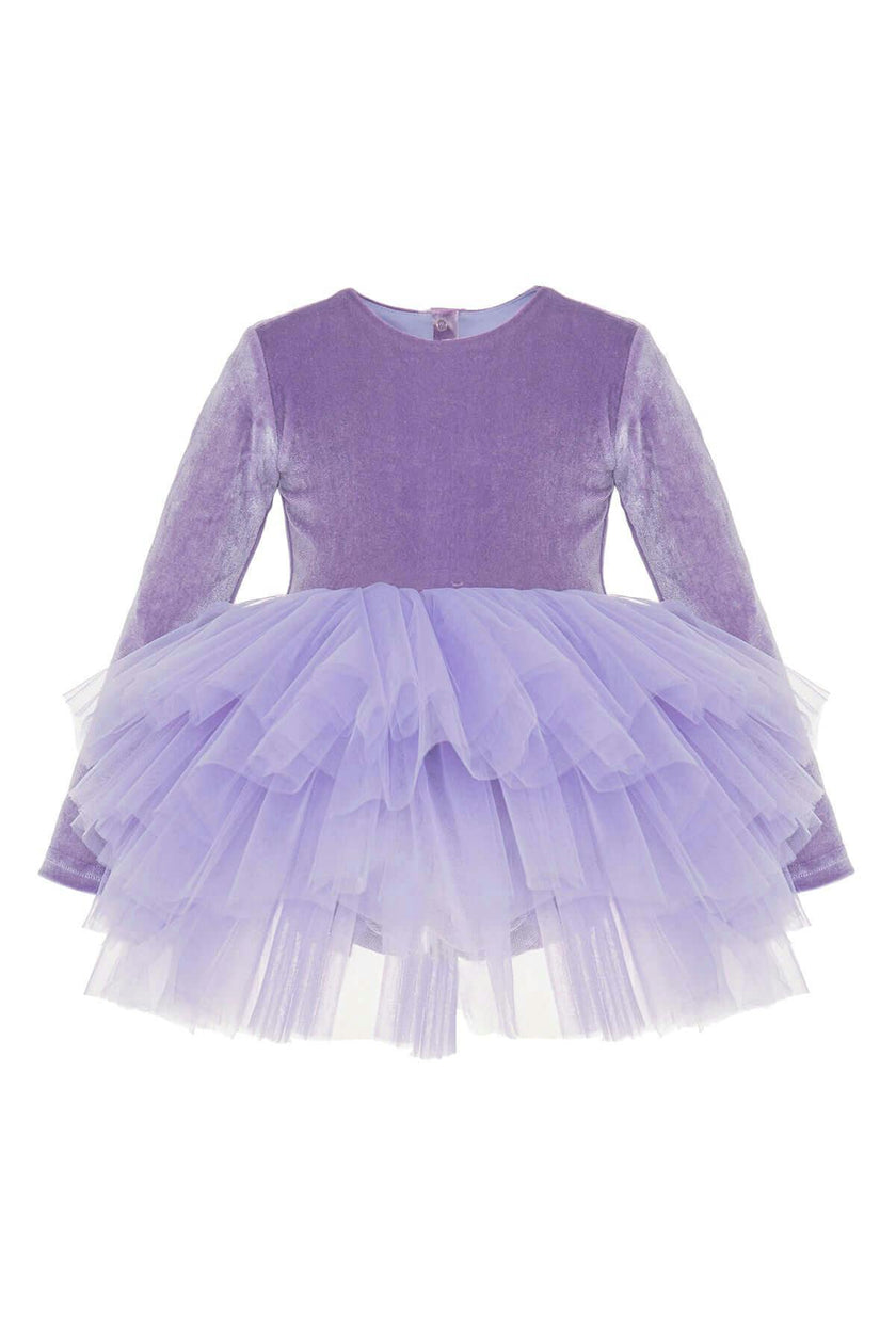 Lilac Velvet Tutu Dress