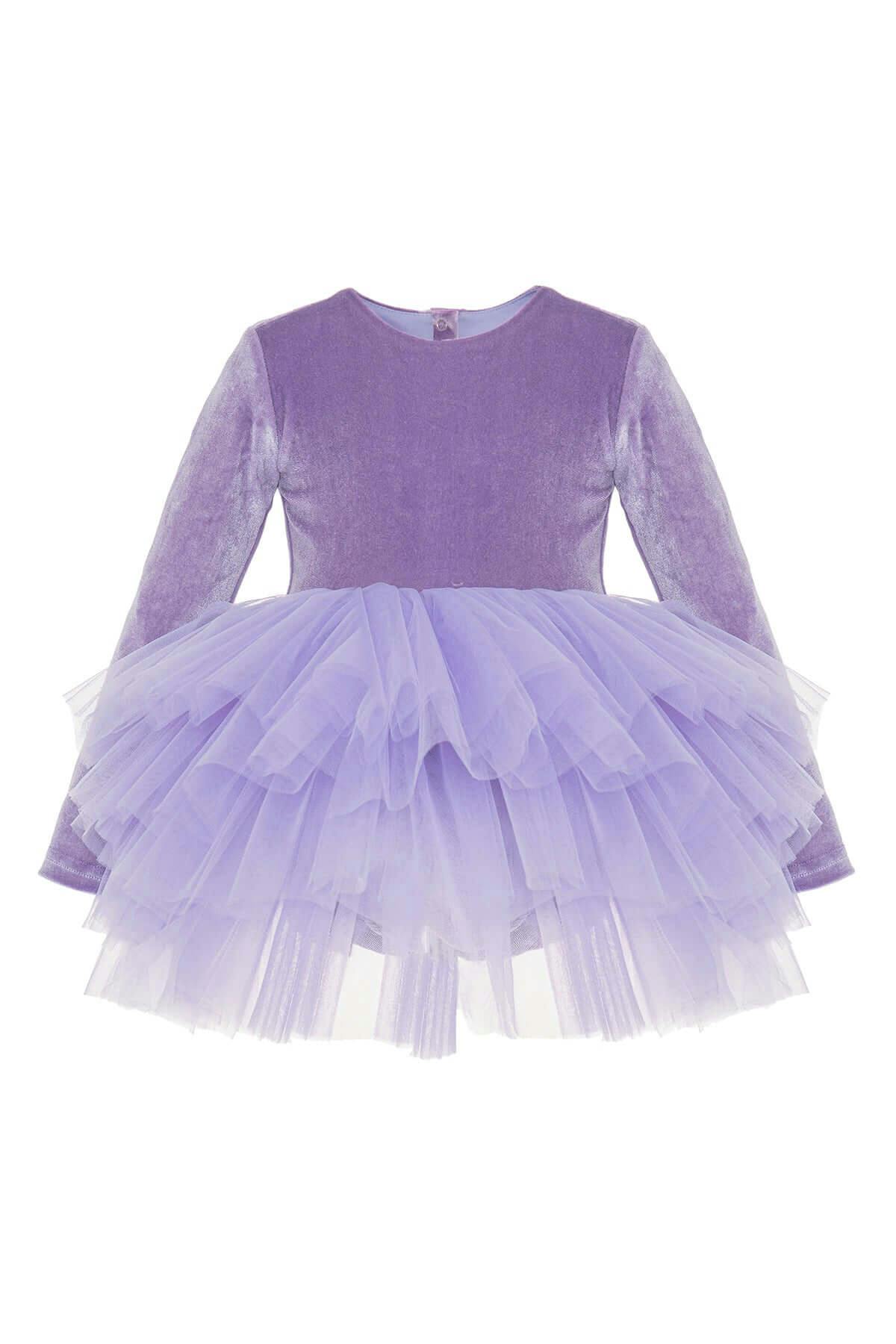Lilac Velvet Tutu Dress