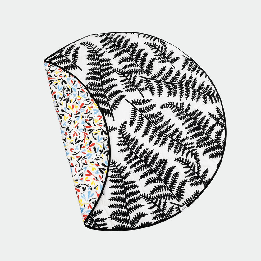 Plant Print Reversible Round Playmat
