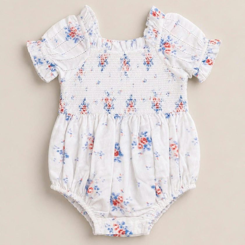 Baby Emily Romper in Heritage Soft Ditsy Floral